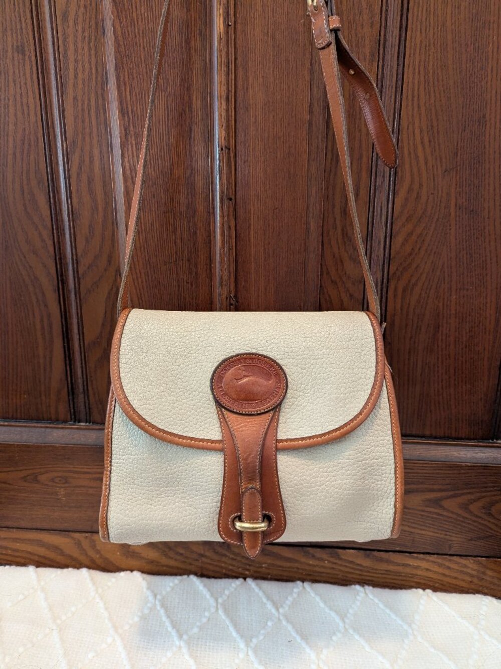Dooney & Bourke Vintage AWL Bone Leather Essex Shoulder Crossbody Bag